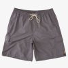 Mens Quiksilver Elastic Waist | Waterman Balance 18" Volleys Dark Grey Heather