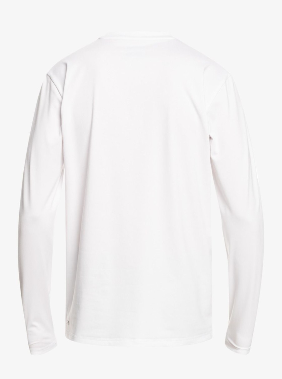 Mens Quiksilver Rashguards | Solid Streak Long Sleeve Upf 50 Surf Tee White