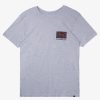 Mens Quiksilver Tees | Black Flash T-Shirt Athletic Heather