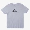 Mens Quiksilver Tees | Comp Logo T-Shirt Athletic Heather