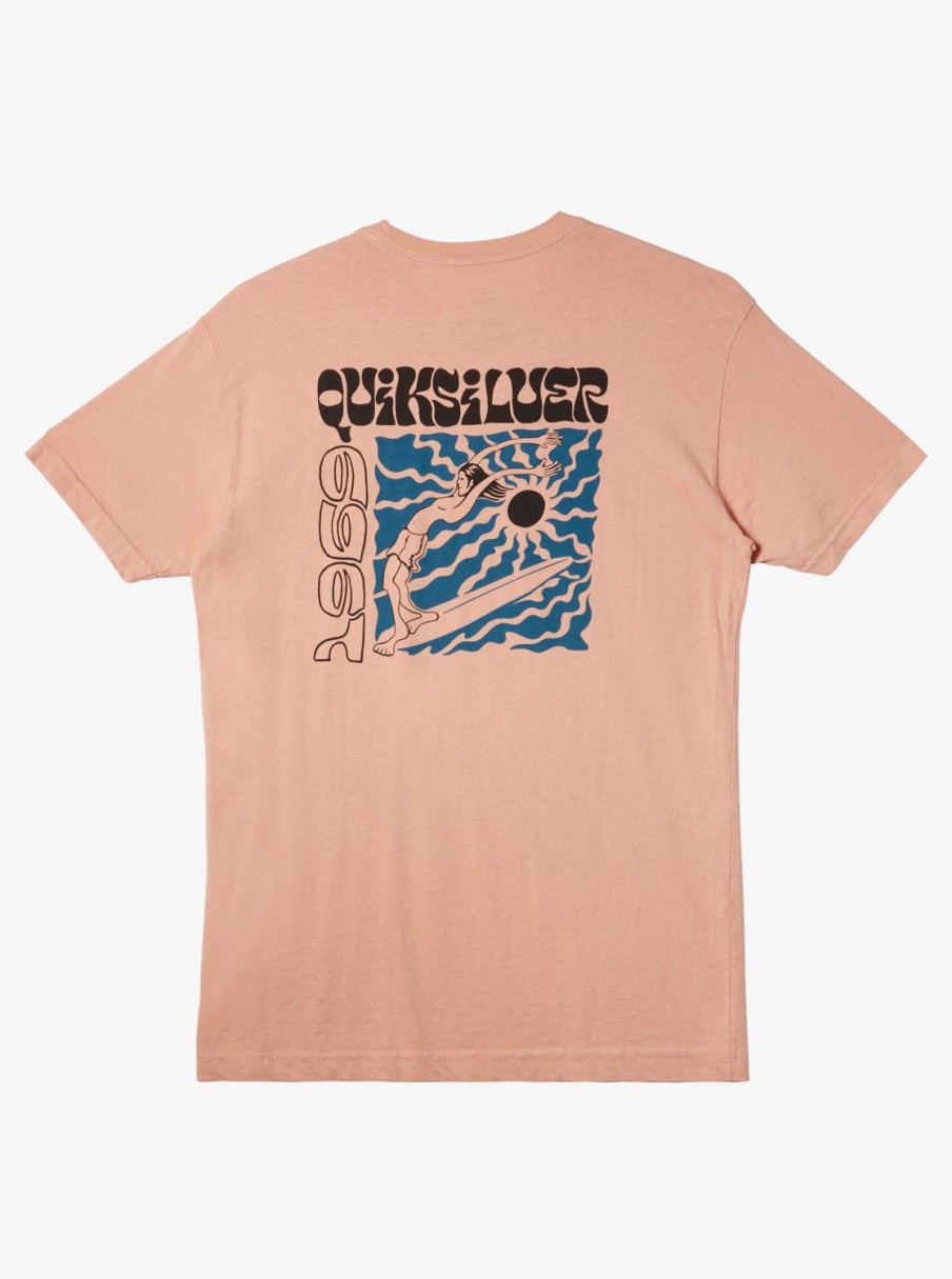 Mens Quiksilver Tees | Enjoy The Ride Mtz T-Shirt Dusty Pink