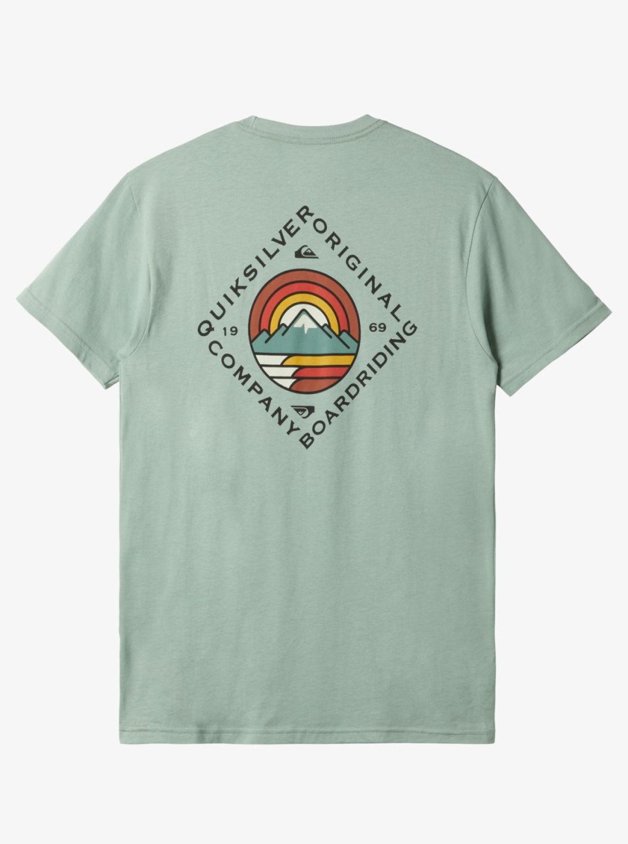 Mens Quiksilver Tees | Scenic View T-Shirt Iceberg Green