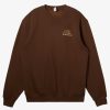 Mens Quiksilver Sweatshirts & Hoodies | E Peace Out Crew Neck Sweatshirt Chestnut