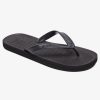 Mens Quiksilver Sandals | Haleiwa Flip-Flops Solid Black