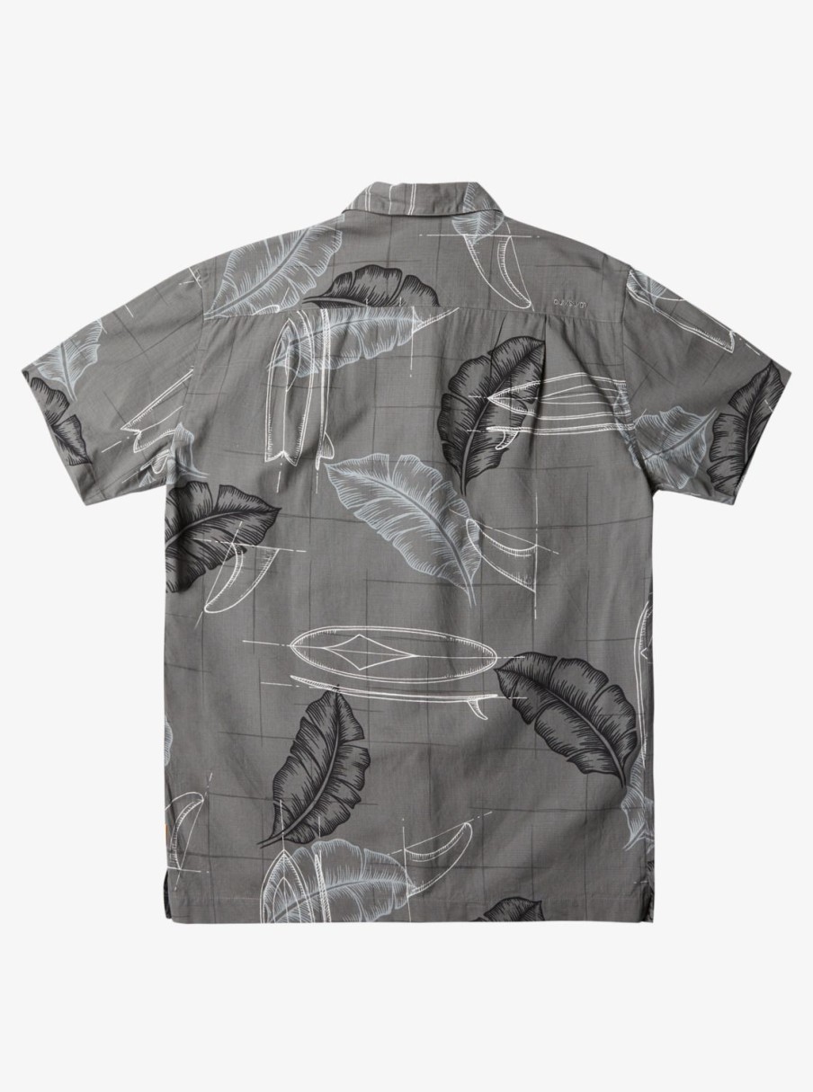 Waterman Quiksilver | Waterman Right Point Short Sleeve Shirt Granite Gray Right Point