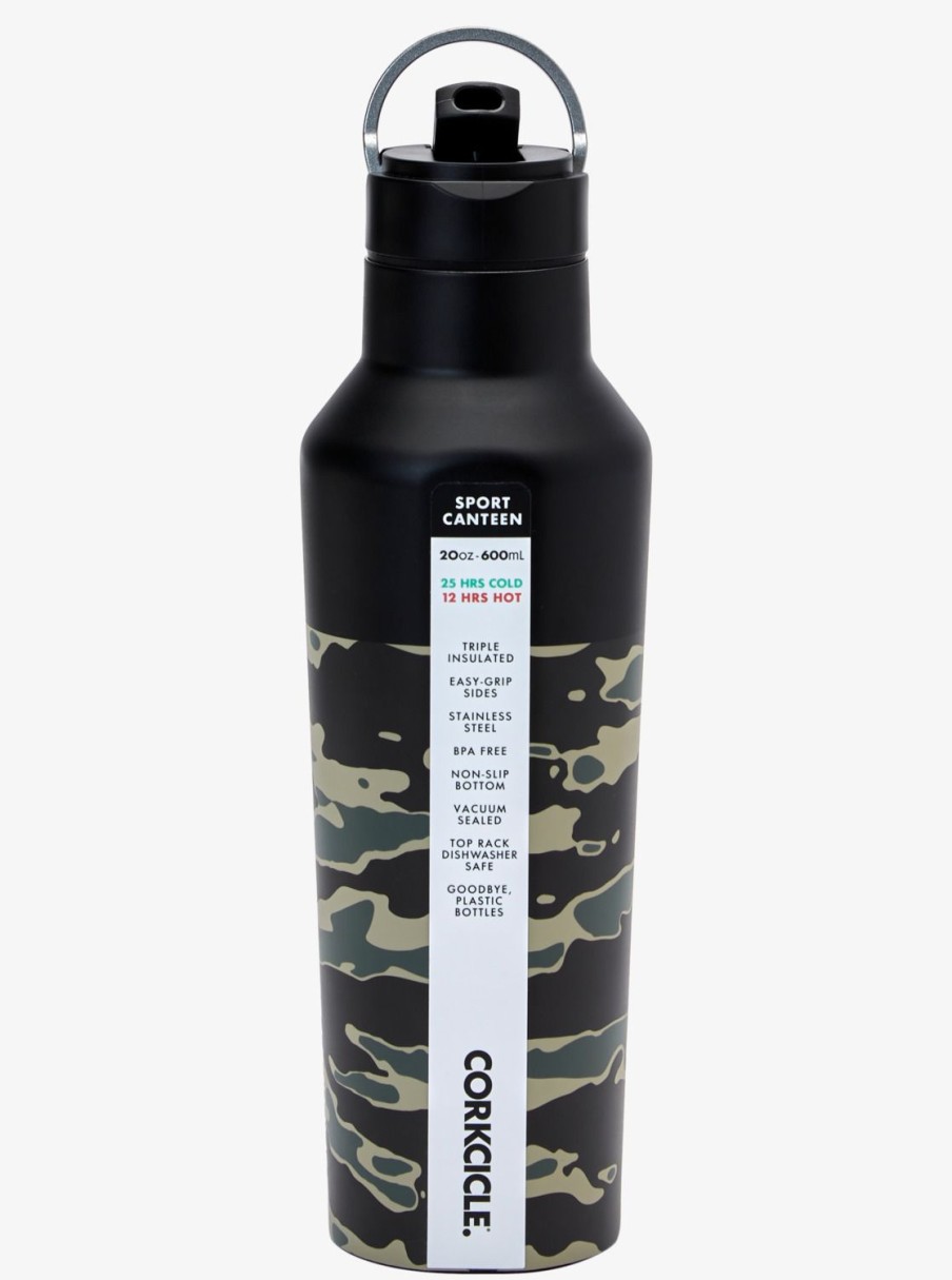 Mens Quiksilver Water Bottles | Quiksilver X Corkcicle Water Bottle Camo Print Crucial Battle