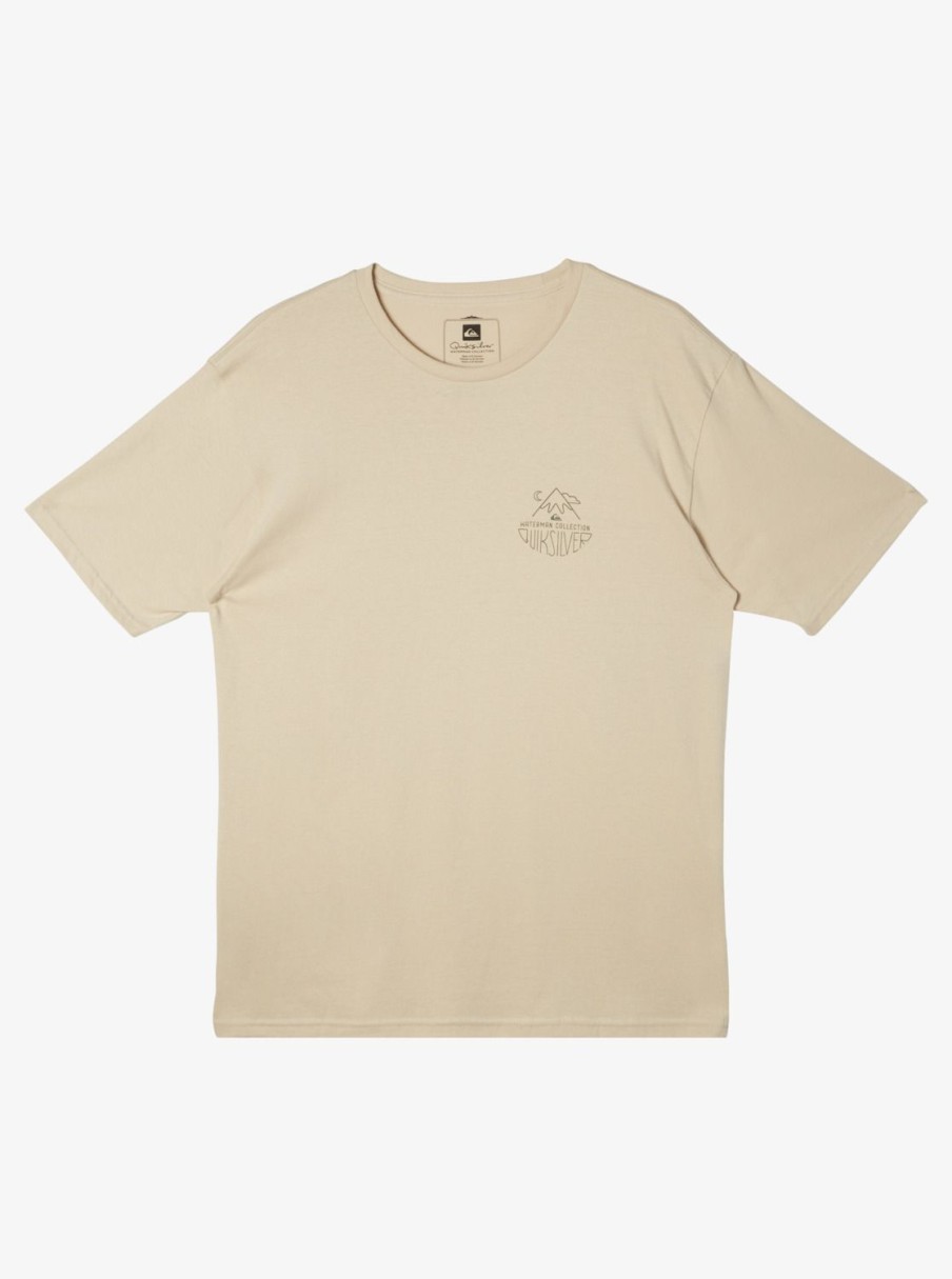 Waterman Quiksilver | Waterman Outdoor Livin T-Shirt Brown Rice