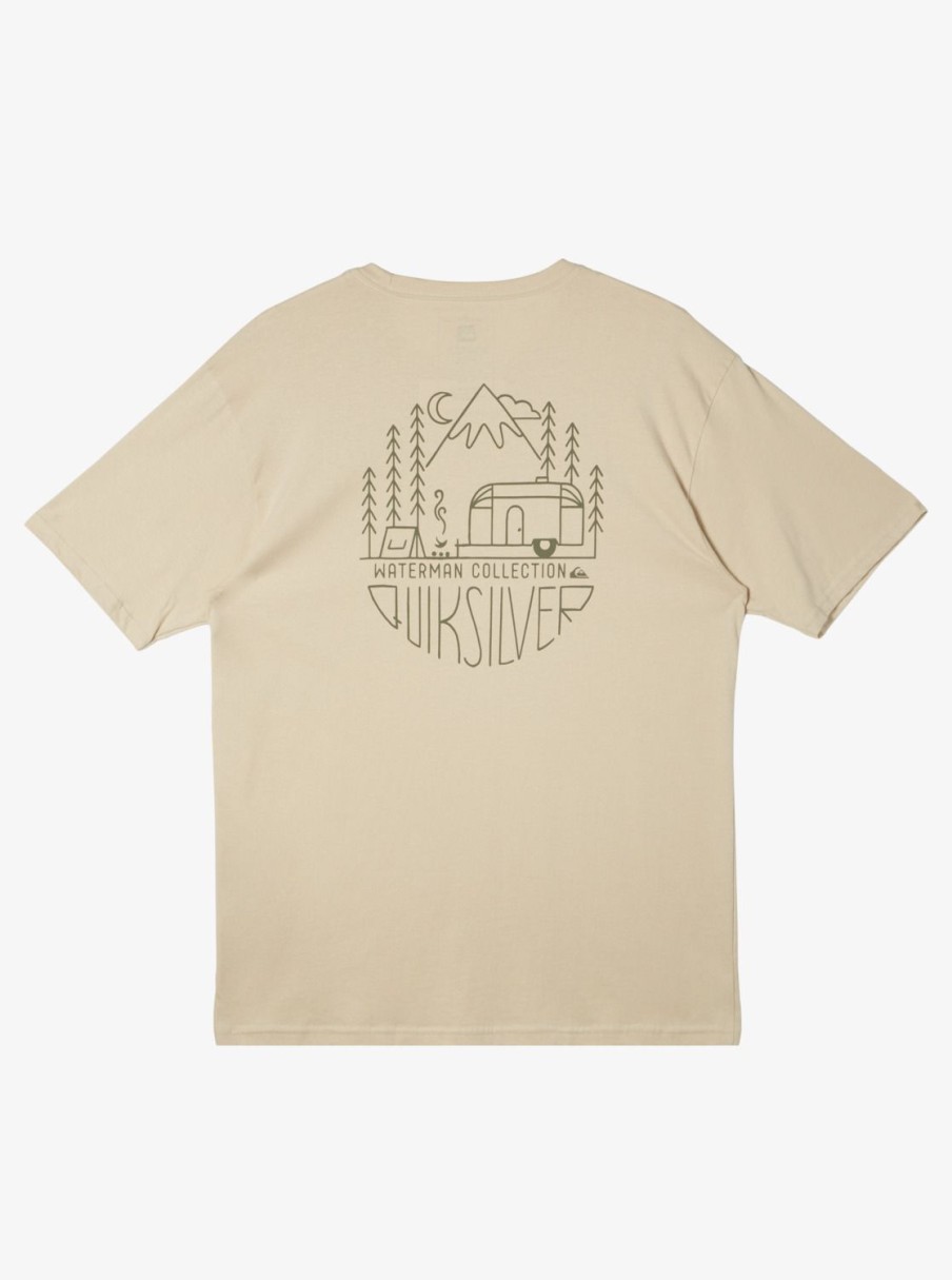 Waterman Quiksilver | Waterman Outdoor Livin T-Shirt Brown Rice