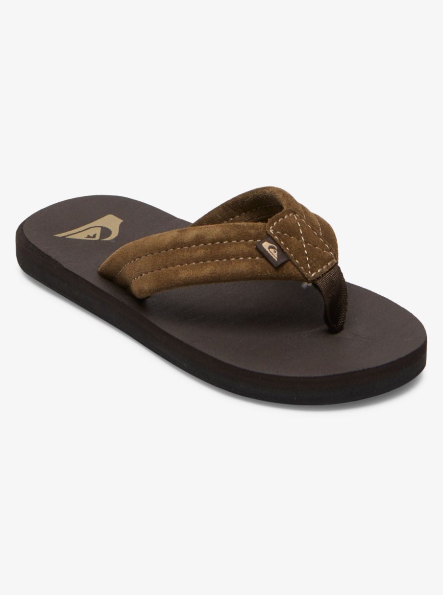 Boys Quiksilver Sandals | Boy'S 8-16 Carver Suede Core Sandals Brown 1