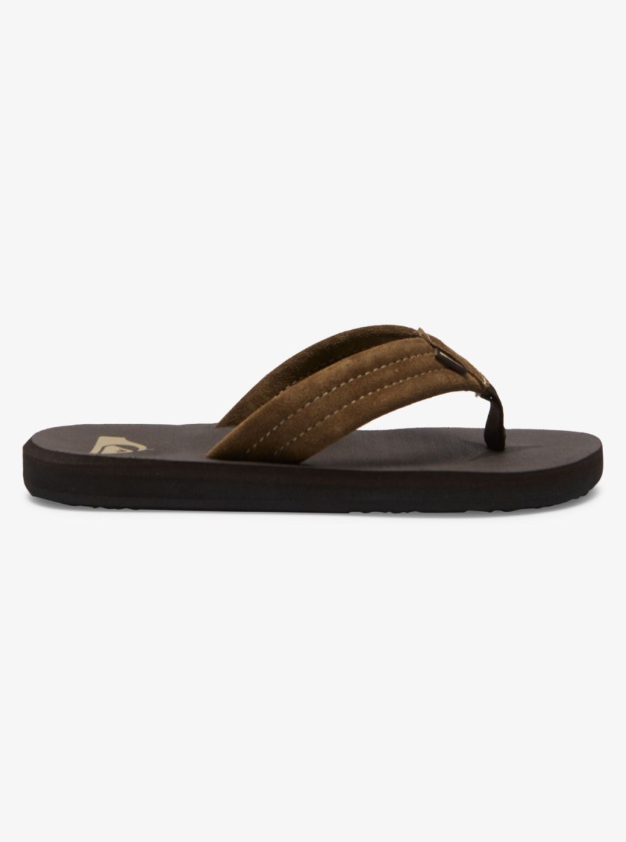 Boys Quiksilver Sandals | Boy'S 8-16 Carver Suede Core Sandals Brown 1