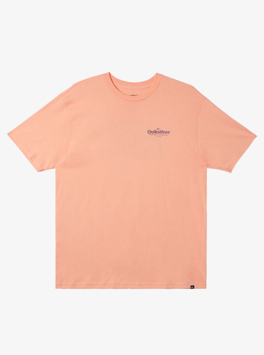 Mens Quiksilver Tees | Waterman Trophy Catch Qt-Shirt Peach Pink