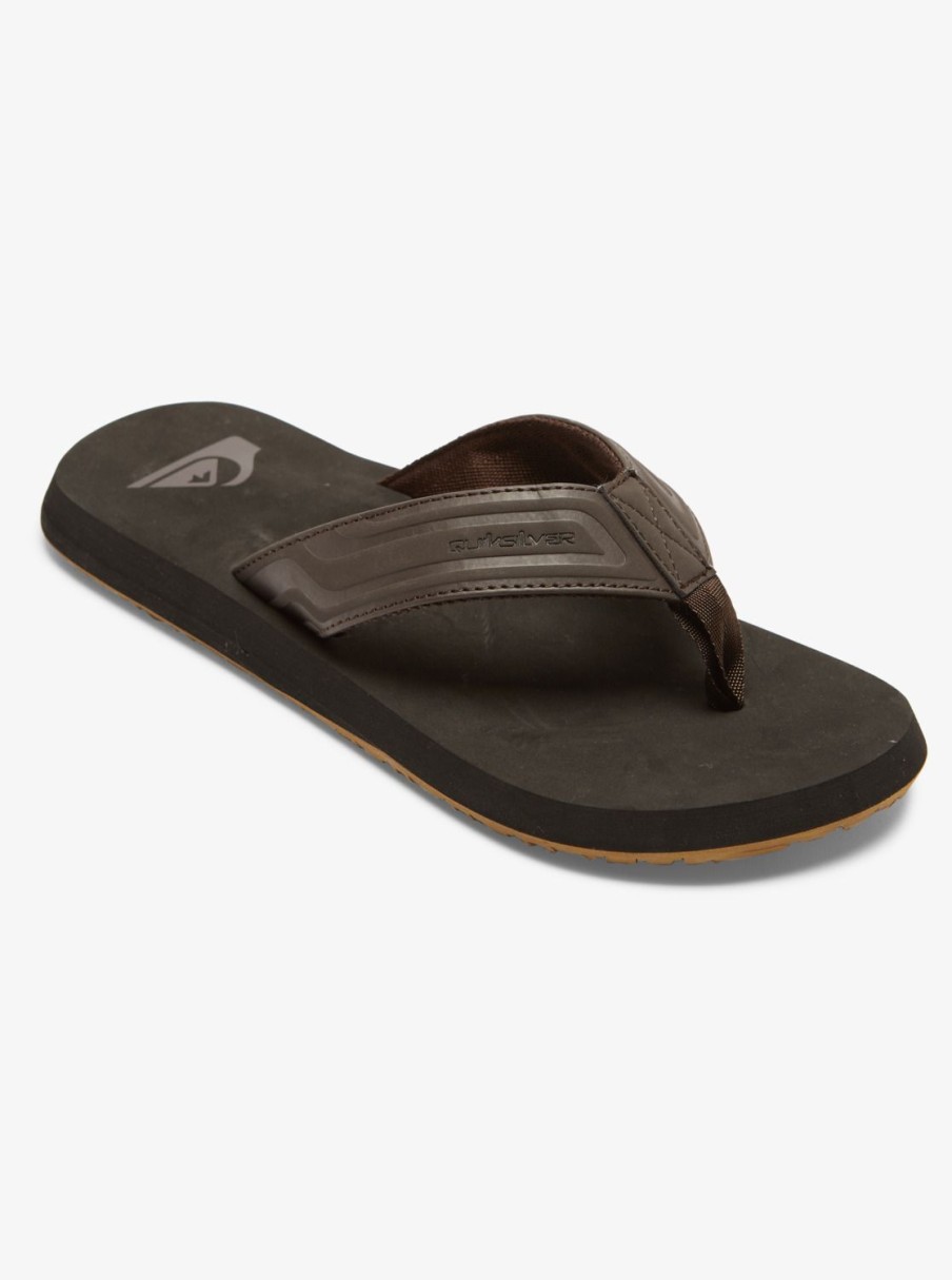 Mens Quiksilver Sandals | Monkey Wrench Core Sandals Brown 1