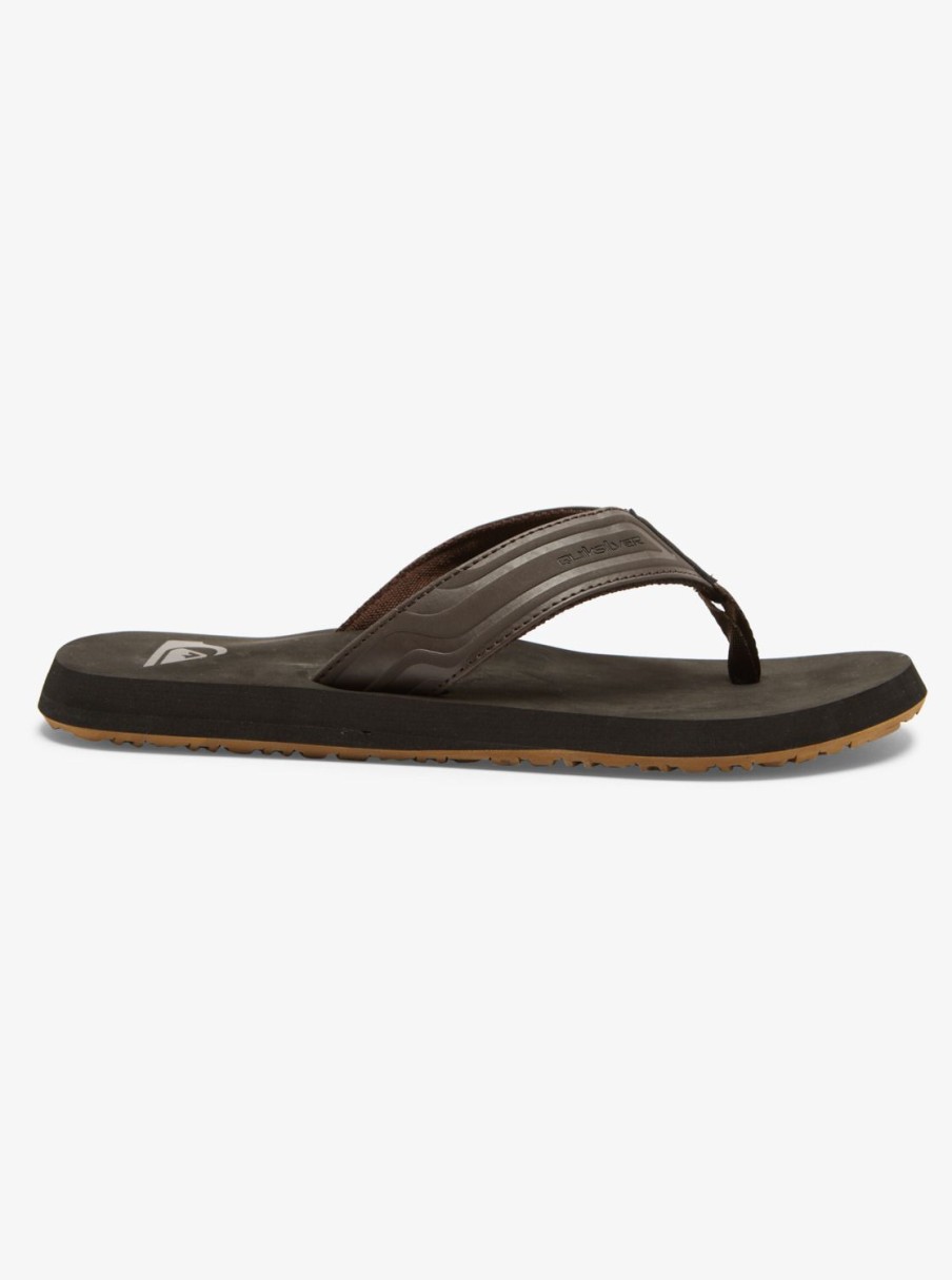 Mens Quiksilver Sandals | Monkey Wrench Core Sandals Brown 1