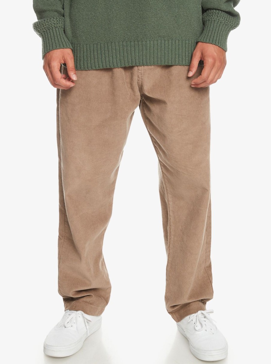 Mens Quiksilver Pants | Cord Beach Cruiser Corduroy Pants Fossil