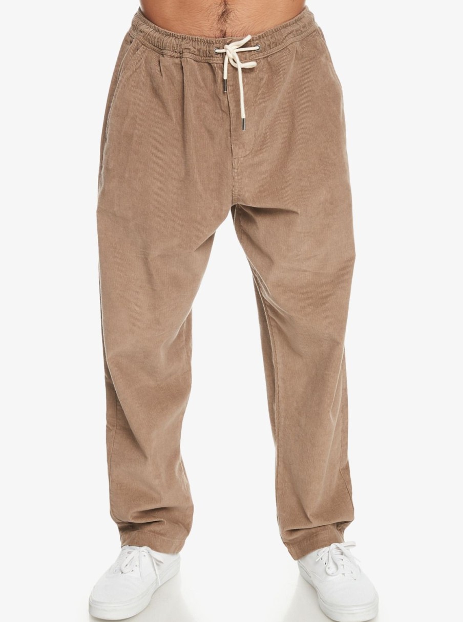 Mens Quiksilver Pants | Cord Beach Cruiser Corduroy Pants Fossil