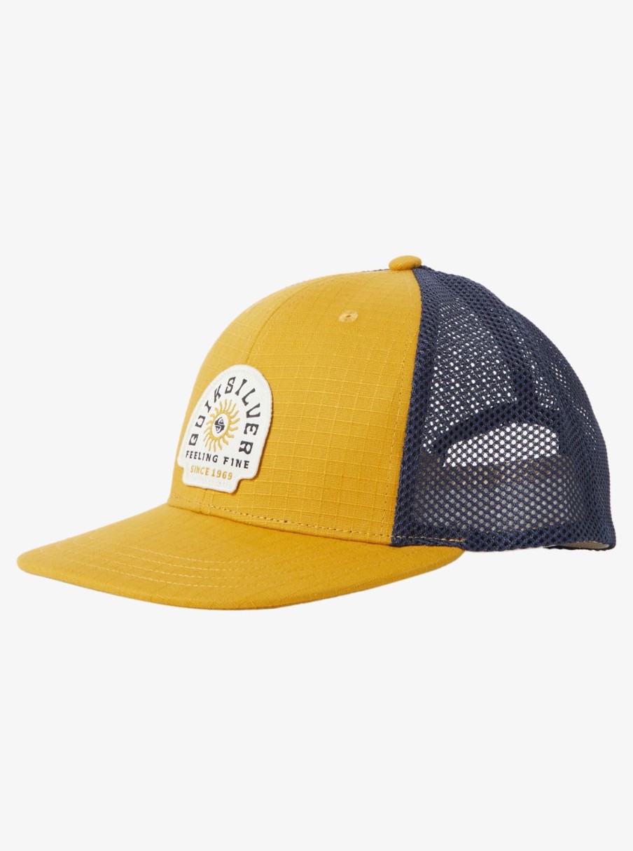 Mens Quiksilver Hats | Dawner Trucker Hat Mustard