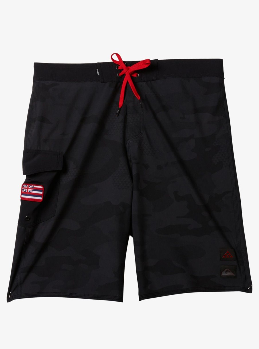 Mens Quiksilver Shorts & Amphibians | Surfsilk Hawaii Camo 21 21" Boardshorts Black