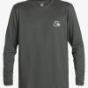 Mens Quiksilver Rashguards | Heritage Heather Long Sleeve Upf 50 Surf Tee Iron Gate