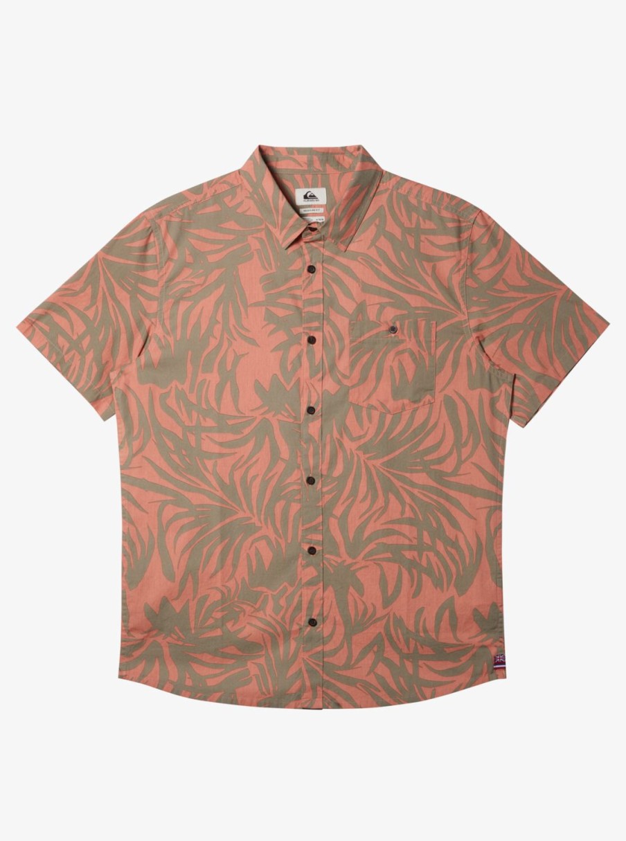 Mens Quiksilver Shirts & Polos | Hawaii Foliage Woven Hawaiian Shirt Canyon Clay