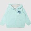 Boys Quiksilver Sweatshirts & Hoodies | Boy'S 2-7 Vintage Rising Lines Zip-Up Hoodie Pastel Turquoise