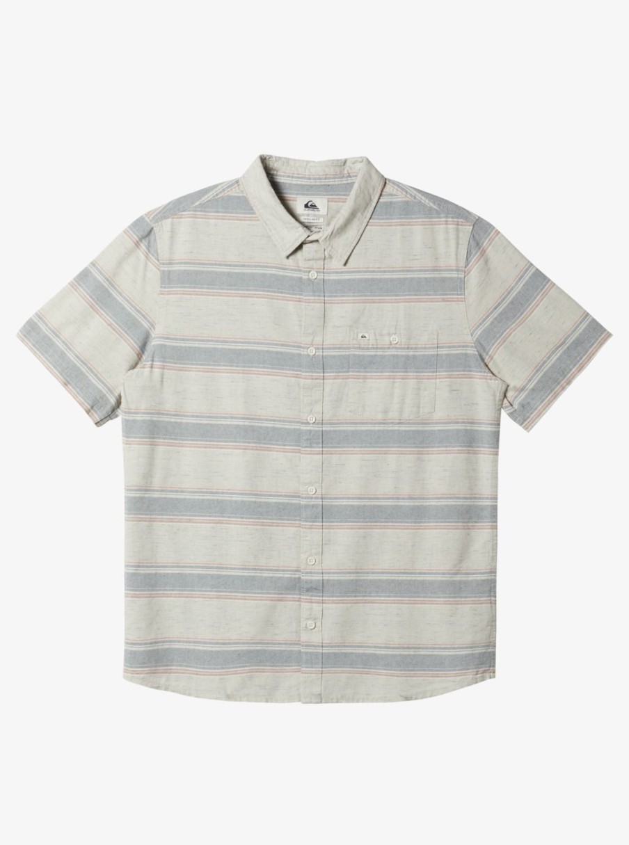 Mens Quiksilver Shirts & Polos | Cali Sunrise Short Sleeve Shirt Plaza Taupe Cali