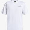 Mens Quiksilver Rashguards | Omni Session Upf 50 Short Sleeve Surf Tee White