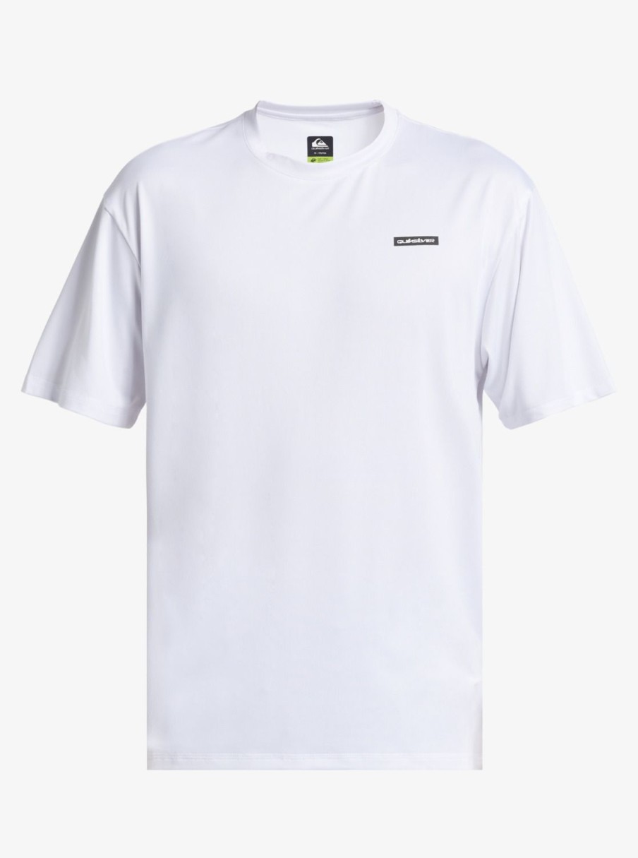 Mens Quiksilver Rashguards | Omni Session Upf 50 Short Sleeve Surf Tee White