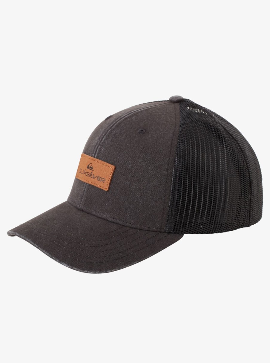 Mens Quiksilver Hats | Down The Hatch Trucker Hat Black