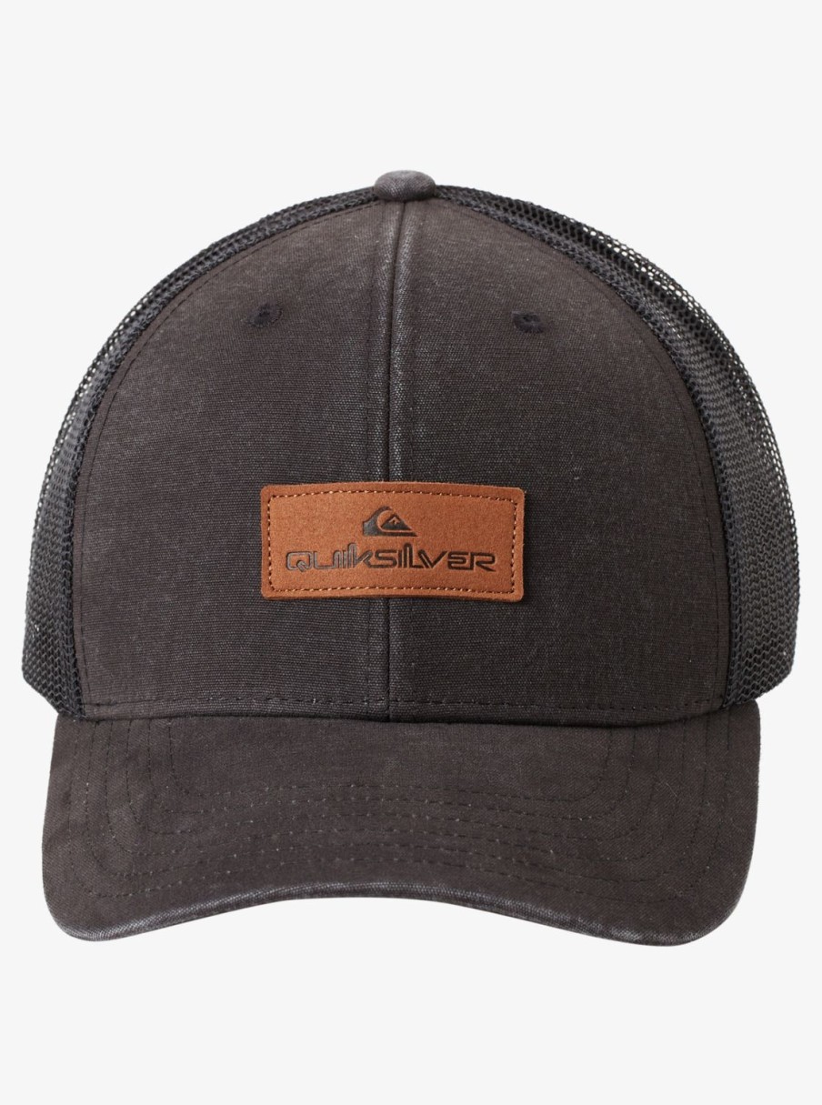 Mens Quiksilver Hats | Down The Hatch Trucker Hat Black