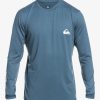 Mens Quiksilver Rashguards | Omni Session Long Sleeve Upf 50 Surf T-Shirt Bering Sea