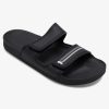 Mens Quiksilver Sandals | Rivi Double Adjust Sandals Black/Grey/Black