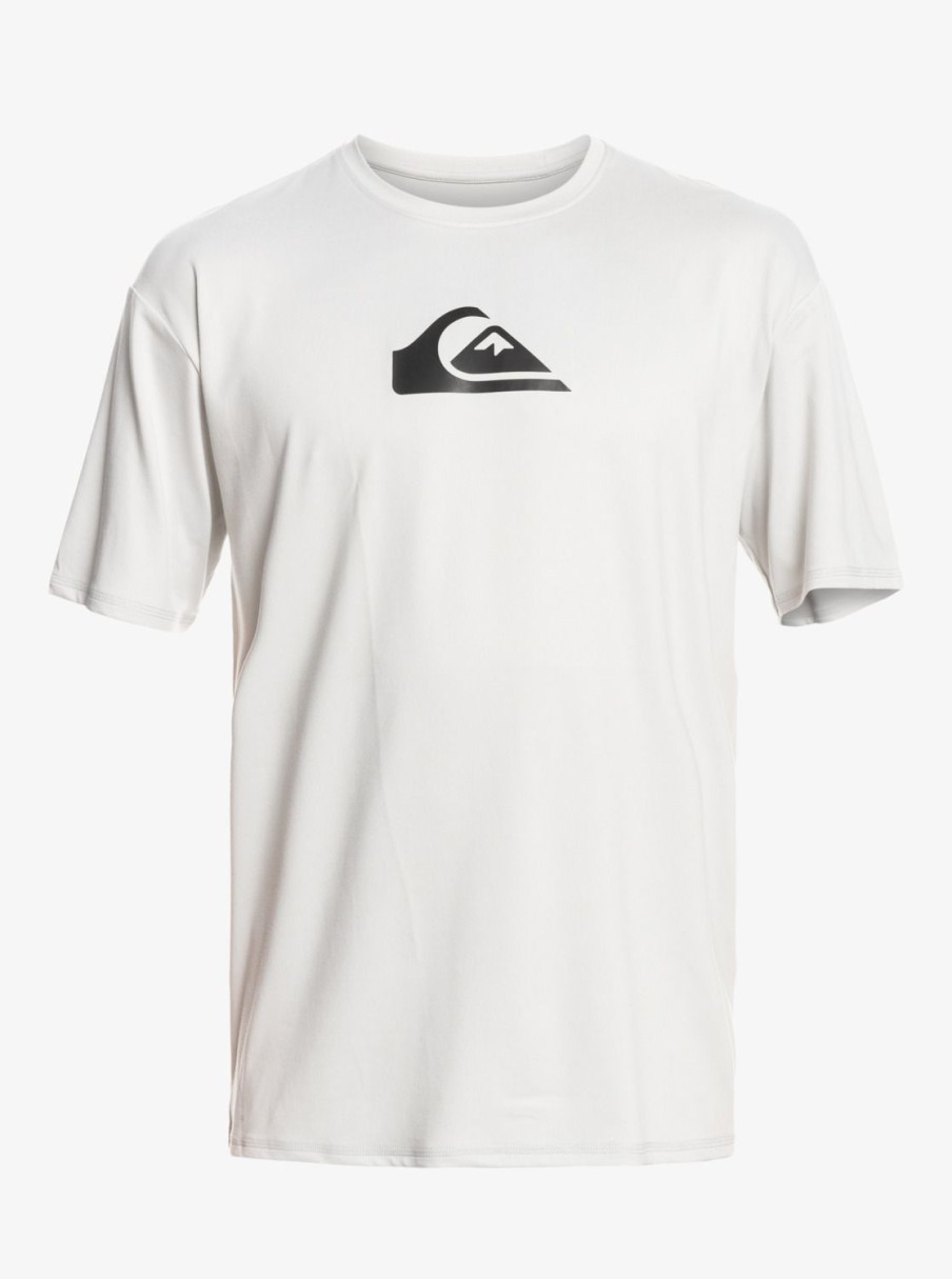 Mens Quiksilver Rashguards | Solid Streak Short Sleeve Upf 50 Surf Tee Gray Violet