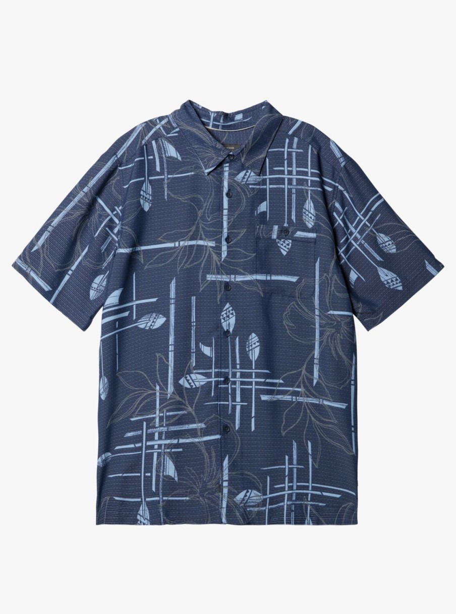 Waterman Quiksilver | Waterman Paddle Out Short Sleeve Shirt Navy Blazer