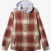 Mens Quiksilver Shirts & Polos | Kinloss Long Sleeve Hooded Shirt Baked Clay Kinloss