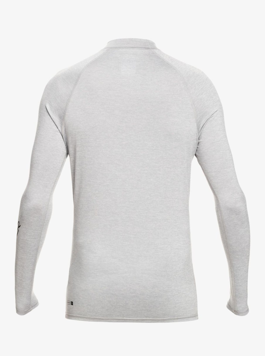 Mens Quiksilver Rashguards | All Time Long Sleeve Upf 50 Rashguard Sleet Heather