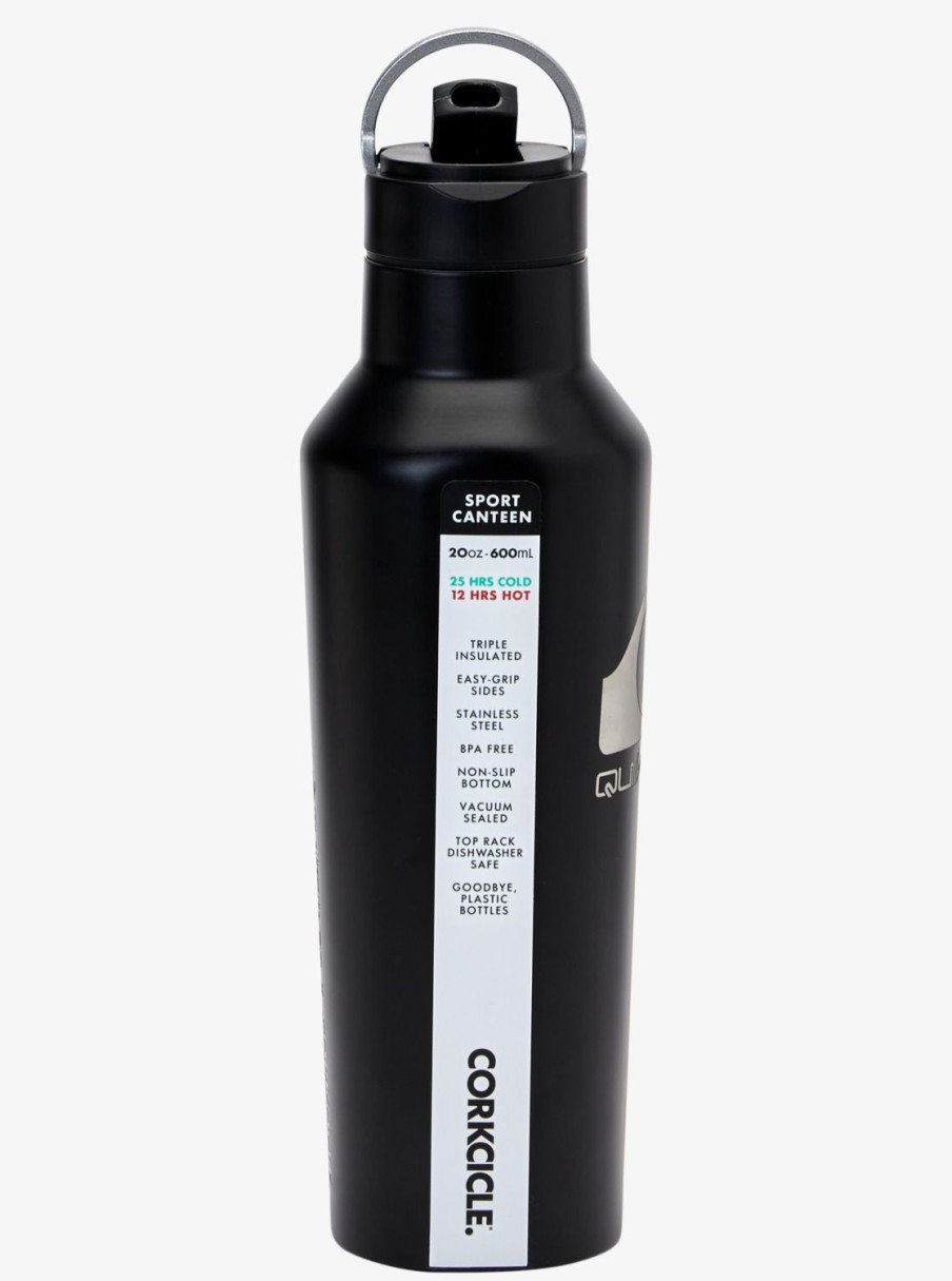 Mens Quiksilver Water Bottles | Quiksilver X Corkcicle Water Bottle Black