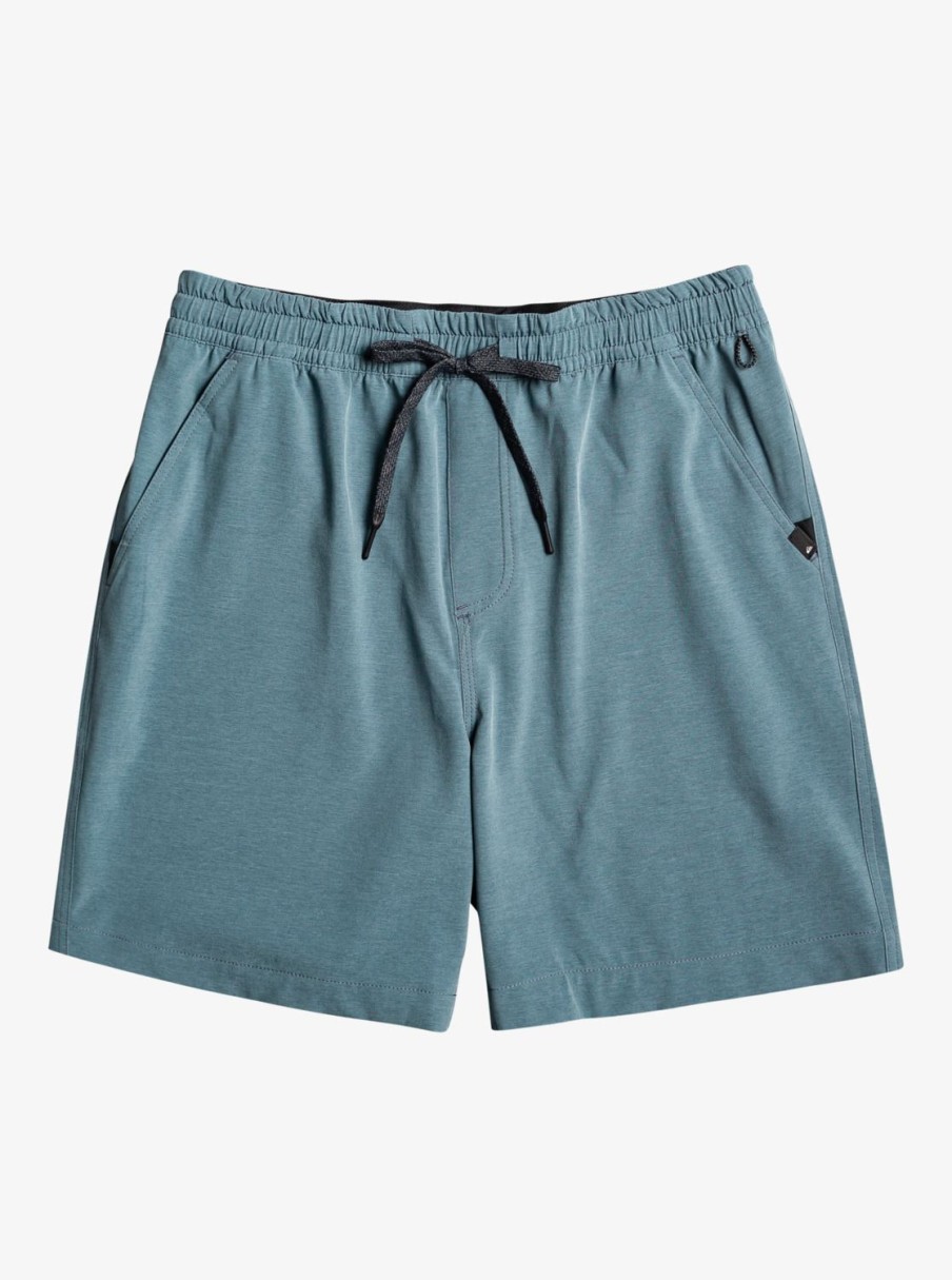 Mens Quiksilver Boardshorts | Taxer Heather 18" Amphibian Boardshorts Bering Sea