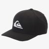 Mens Quiksilver Hats | Mountain And Wave Flexfit Hat Black/White