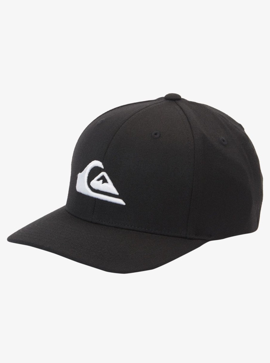 Mens Quiksilver Hats | Mountain And Wave Flexfit Hat Black/White