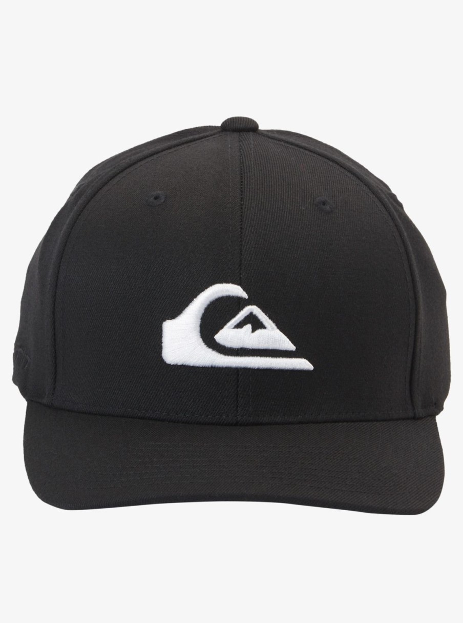 Mens Quiksilver Hats | Mountain And Wave Flexfit Hat Black/White