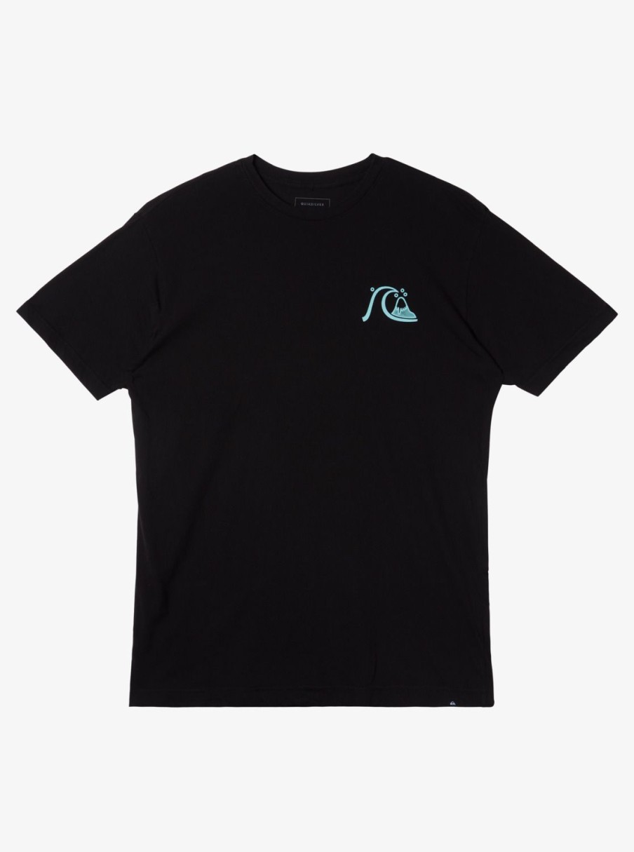 Mens Quiksilver Tees | Send Wax Mtz T-Shirt Black