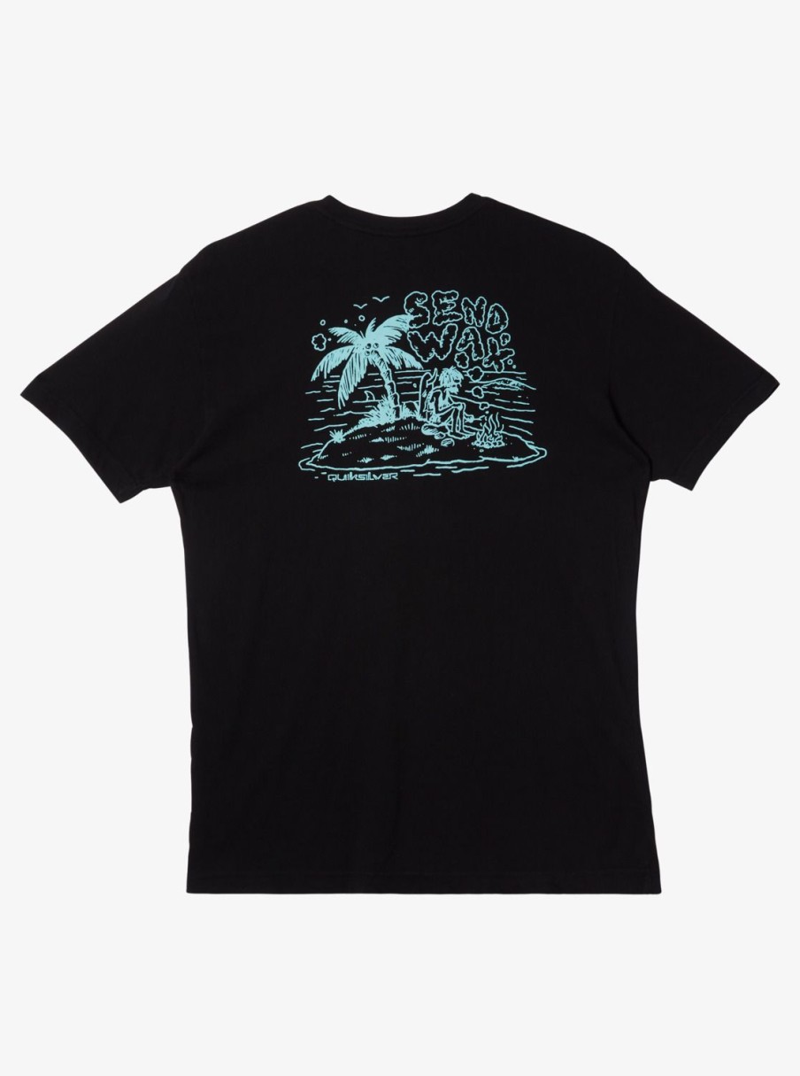 Mens Quiksilver Tees | Send Wax Mtz T-Shirt Black