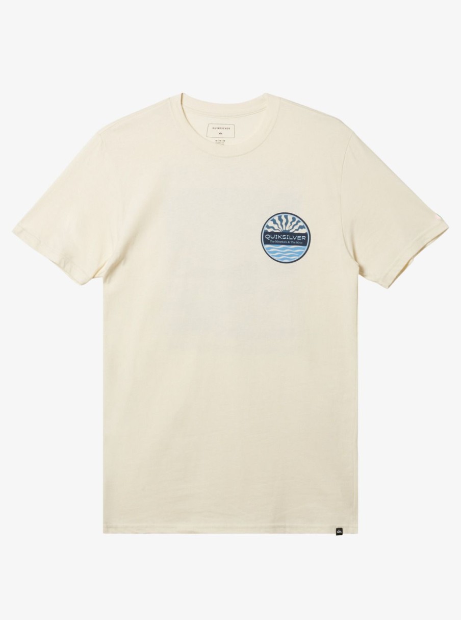 Mens Quiksilver Tees | Sea Brigade T-Shirt Birch