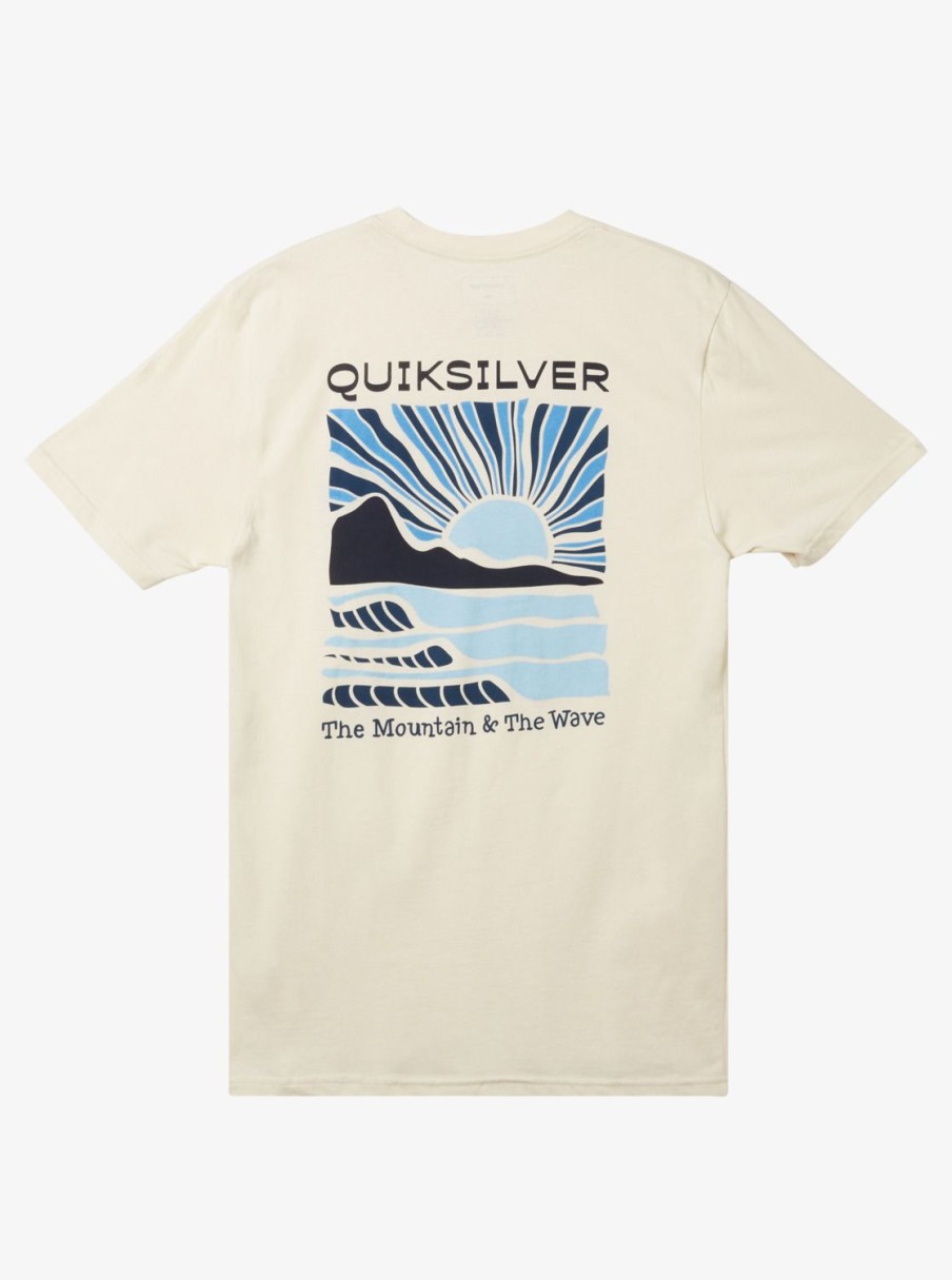 Mens Quiksilver Tees | Sea Brigade T-Shirt Birch