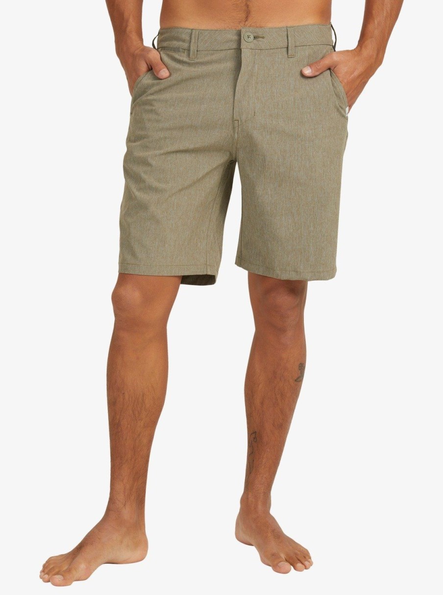 Mens Quiksilver Boardshorts | Union Heather Amphibian 20" Hybrid Shorts Kalamata