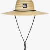 Mens Quiksilver Hats | Pierside Straw Lifeguard Hat Natural