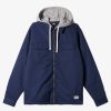 Mens Quiksilver Jackets | New Aitor Hooded Jacket Naval Academy