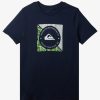 Boys Quiksilver Tees | Boy'S 8-16 Boardshort Linked T-Shirt Navy Blazer