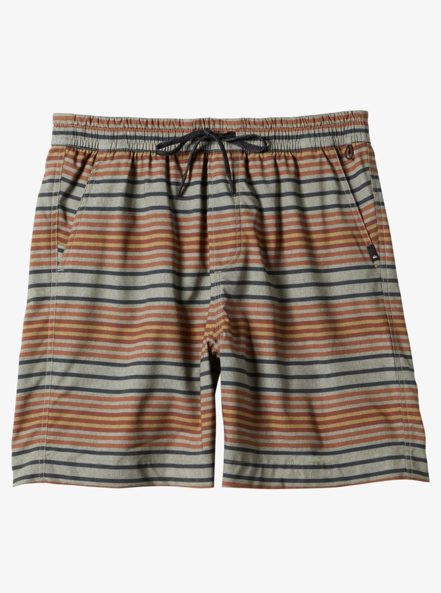 Mens Quiksilver Boardshorts | Taxer Print 18" Amphibian Boardshorts Horizon Birch Taxer