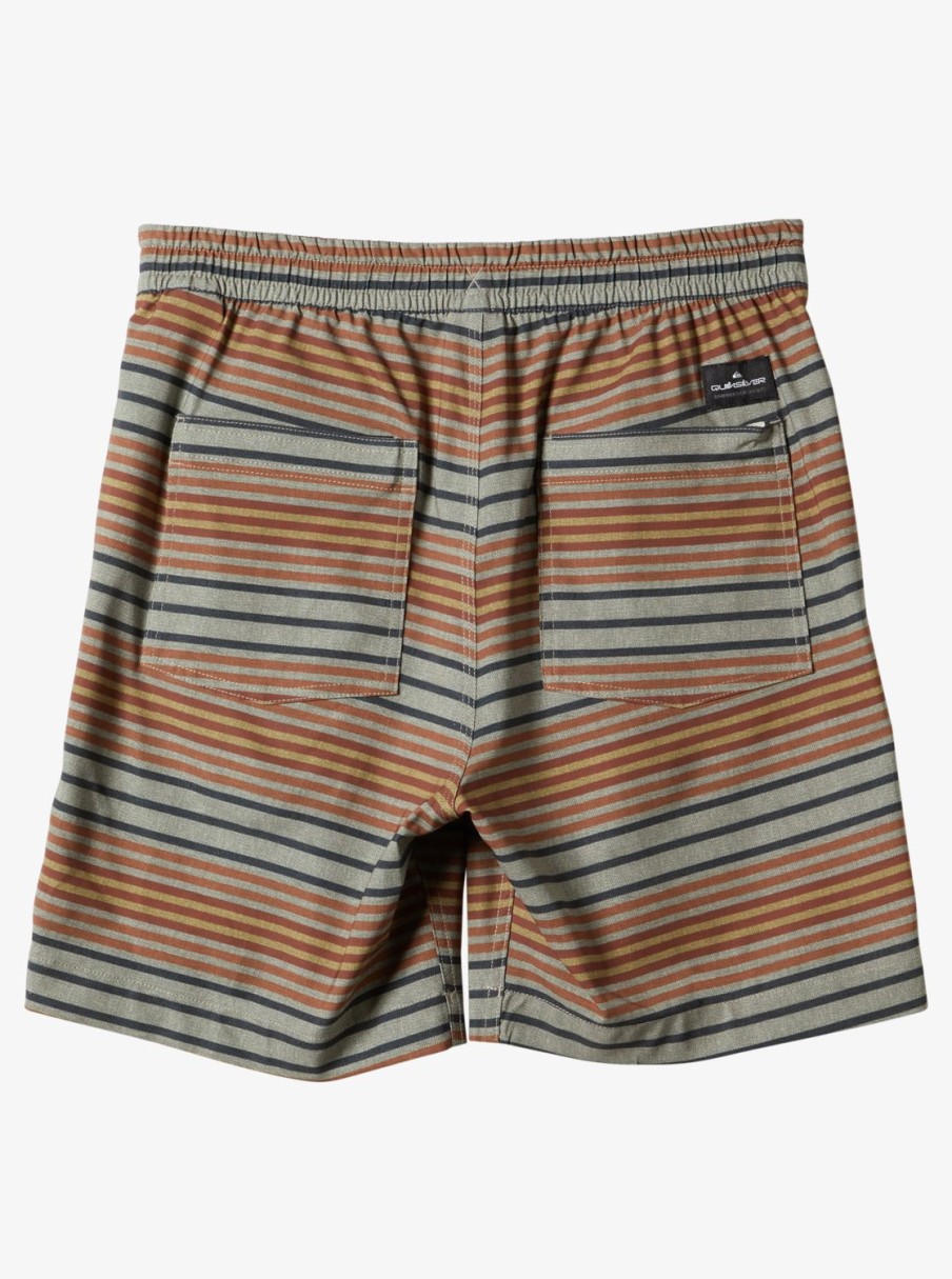 Mens Quiksilver Boardshorts | Taxer Print 18" Amphibian Boardshorts Horizon Birch Taxer